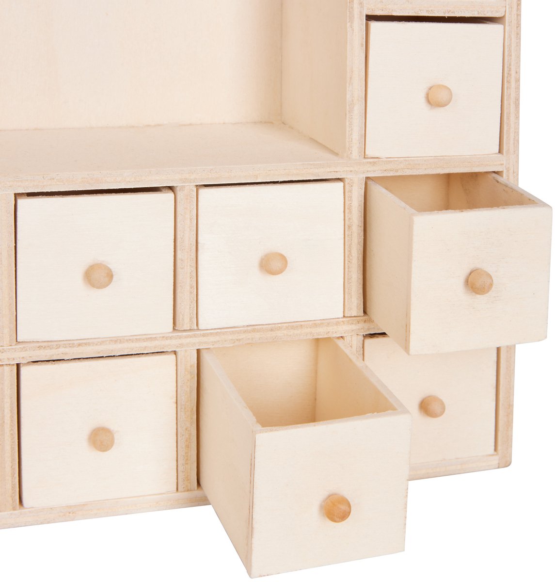 BRUBAKER Herbruikbare Adventskalender te Vullen met 24 Lades - DIY Kerstkalender om te Schilderen, Knutselen en Zelf te Ontwerpen - Blanco - 40,3 cm Hoog — afbeelding 4