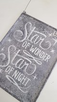 Wanddecoratie - Wandbord - Kerst - 'Star of wonder, star of night'