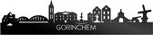 Skyline Gorinchem Zwart Glanzend - 100 cm - Woondecoratie - Wanddecoratie - Meer steden beschikbaar - Woonkamer idee - City Art - Steden kunst - Cadeau voor hem - Cadeau voor haar - Jubileum - Trouwerij - WoodWideCities
