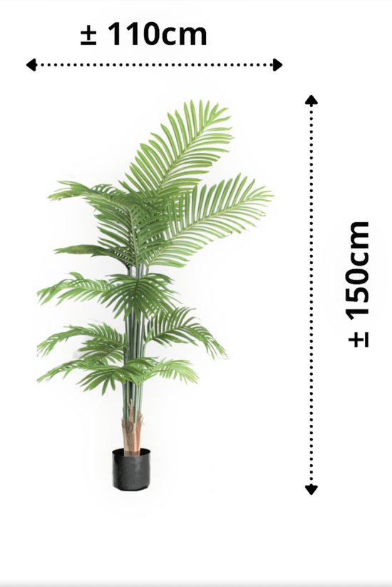 Plante Artificielle Grand Palmier d'Intérieur 3 Troncs - 180cm 