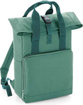 Twin Handle Roll-Top Backpack BagBase - 11 Liter Sage Green