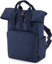 Recycled Mini Twin Handle Roll-Top Backpack BagBase Junior - 9 Liter Navy Dusk
