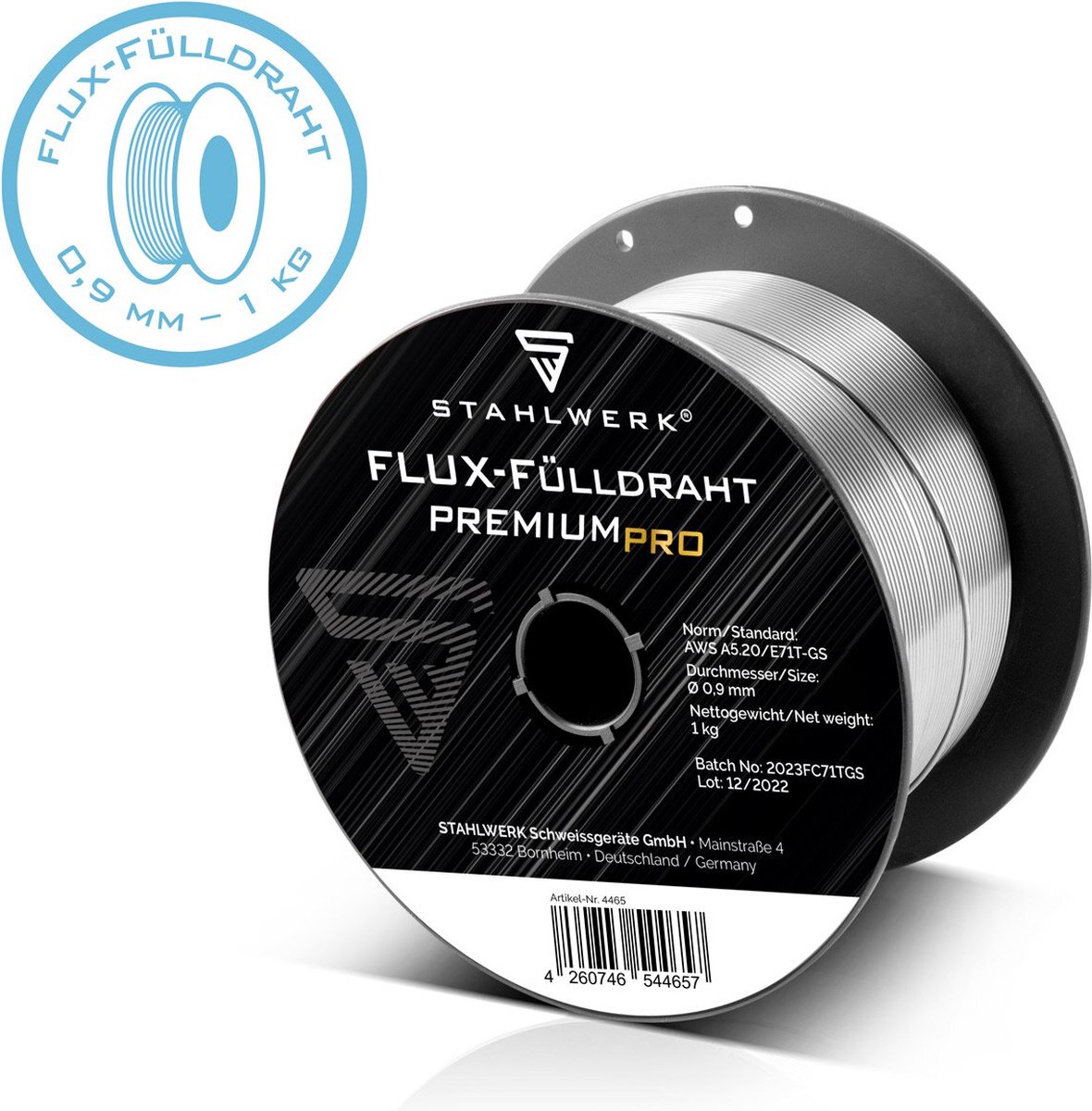 STAHLWERK MIG MAG premium lasdraad - gevulde draad E71T-GS Ø 0,9 mm ...