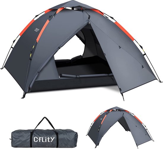 Tente de camping Instant Pop Up 3 personnes imperméable à l'eau trois  couches... | bol.com