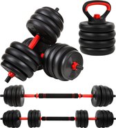 Halterset - dumbbell set - 40 kg - met kettlebell