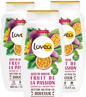 3x Lovea Shower Gel Passion Fruit 400 ml