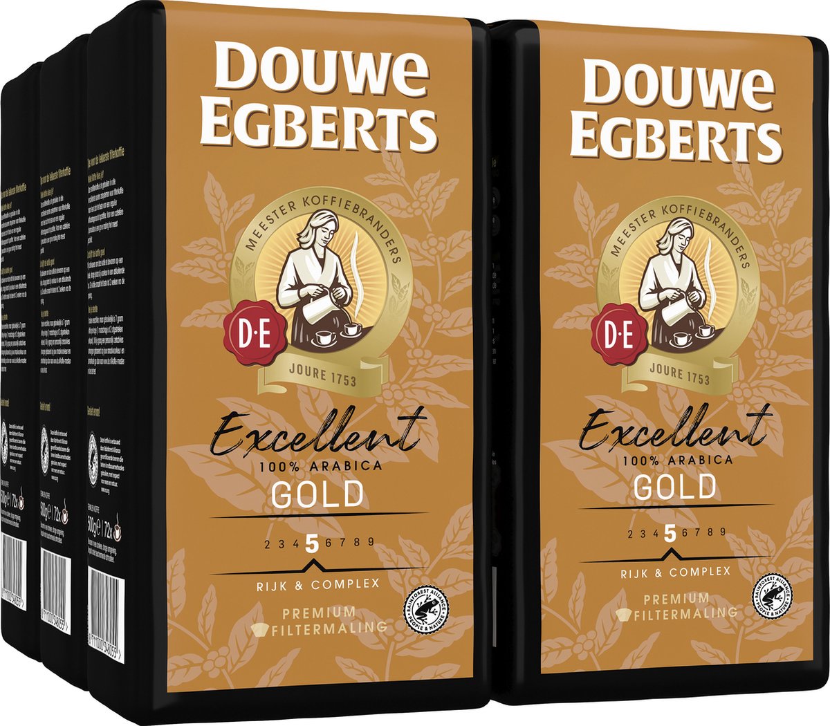 Goedkoopste Douwe Egberts Excellent Gold Aroma Variaties Filterkoffie - Intensiteit 5/9 - 6 x 500 gram