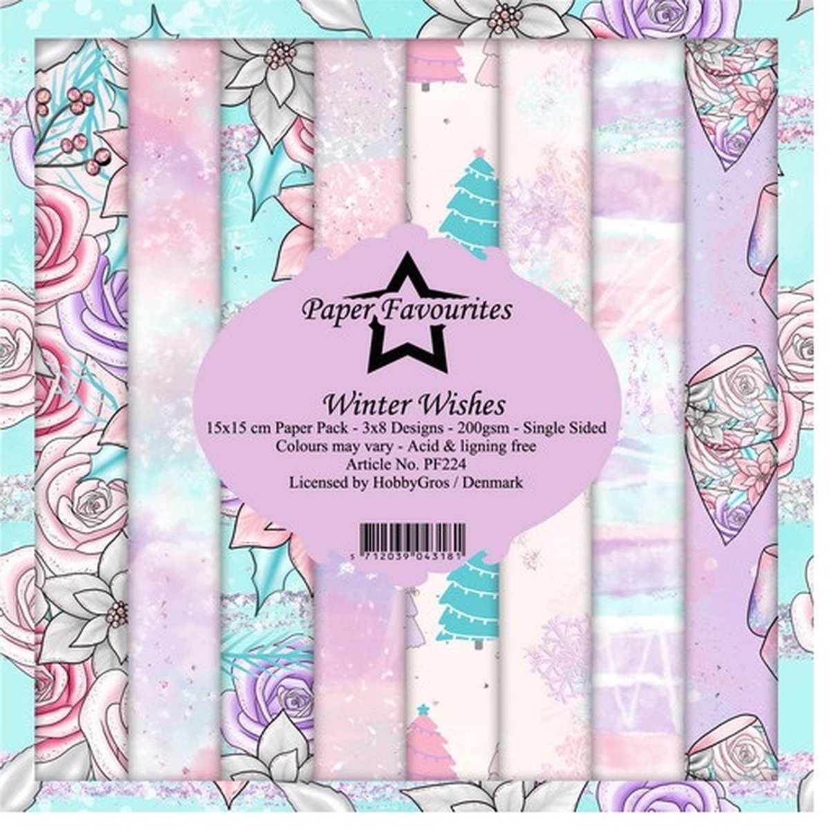 Dixi Craft - Paperpack - 152 x 152mm - Paper Favorites - Winter Wishes - PF224