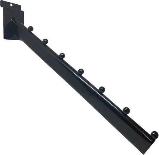 5 pièces! Slatwall / Slat Wall Bar de Présentation Oblique 40 cm NOIR