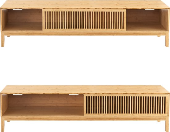 Meuble TV Videbæk bambou 140x40x38 cm