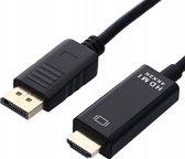 NÖRDIC DPHM-N1030 Displayport 1.2 naar HDMI kabel - 4K 30Hz - 10.8Gbps - 3m - Zwart