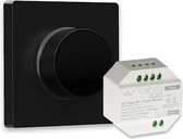 Mi Boxer® Wireless Led Dimmer Panel Remote Control Opbouw + AC Triac RF+ Push Dimmer - Set - Zwart