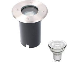 Merkloos Proventa HeavyDuty LED Grondspot IP67 - Rond - inbouw tuinspot buiten - warm wit - Ledlamp - Spot - Inbouwspot - Grondspots