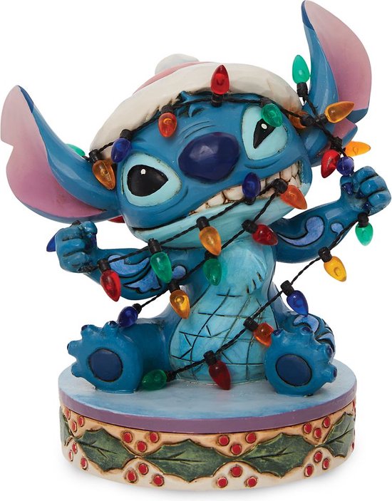 Figurine Disney Traditions Stitch enveloppé dans des lumières