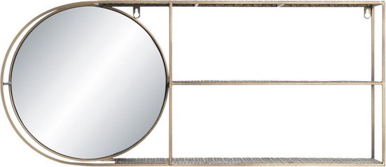 Wandspiegel DKD Home Decor Spiegel Gouden Metaal Modern (80 x 13 x 35 cm)