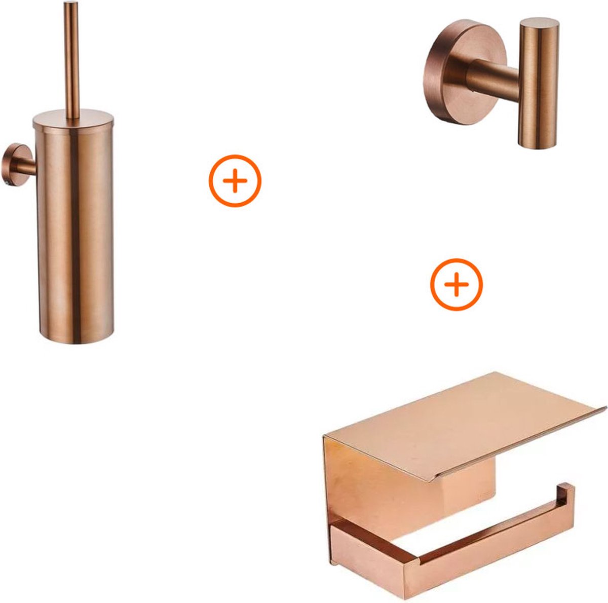 Toilet accessoires set Copper design