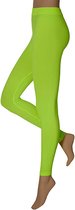 Apollo - Dames party leggings 200 denier - Fluor Geel - Maat S/M - Gekleurde legging - Neon legging - Dames legging - Carnaval - Feeskleding