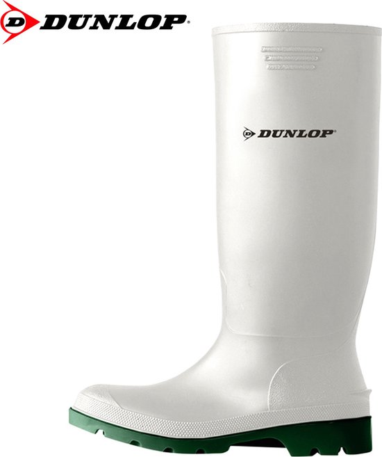 Dunlop Men's Pricemastor 380BV Wellington Boots - Mid-Calf Rubber Rain Boots (Size 11 US, White/Green) - View #5