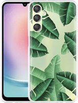 Cazy Hoesje geschikt voor Samsung Galaxy A24 4G Palm Leaves