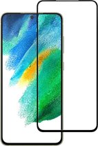 Full-Cover Tempered Glass - Geschikt voor Samsung Galaxy S21 FE Screen Protector - Zwart
