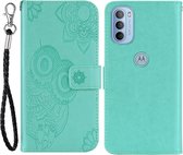 Coverup Uilen Book Case - Geschikt voor Motorola Moto G31 / G41 Hoesje - Groen