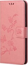 Nokia G10 / G20 Hoesje - Coverup Bloemen & Vlinders Book Case - Pink