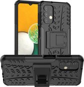 Coverup Hoesje - Geschikt voor Samsung Galaxy A13 4G Hoesje - Coverup Rugged Kickstand Back Cover - Zwart