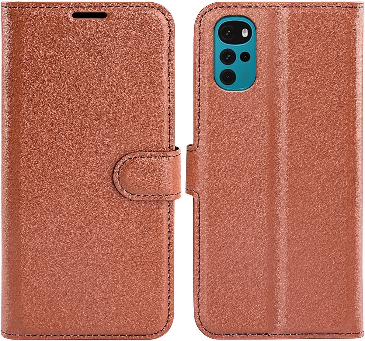 Coverup Hoesje - Geschikt voor Motorola Moto G22 Hoesje - Coverup Book Case - Bruin
