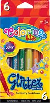 Colorino-Glitterstiften-6 kleuren-Vanaf 3 jaar.