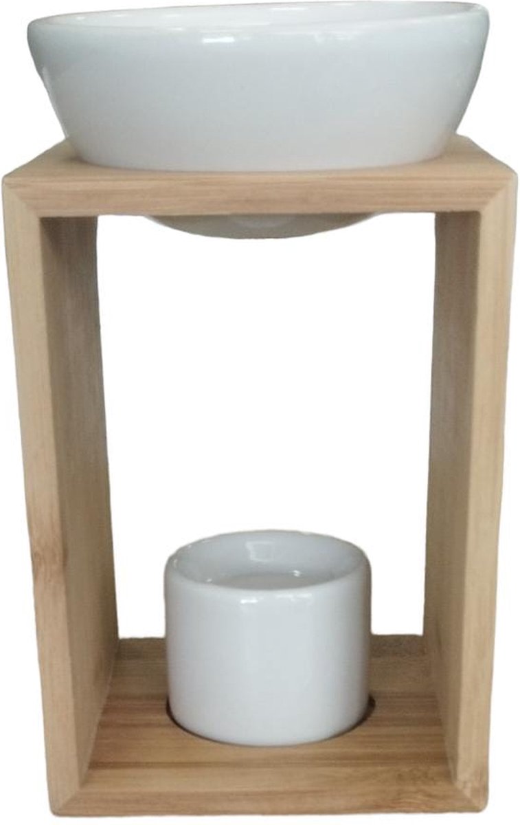 Modern design Aromaburner wood (8x10x17cm)