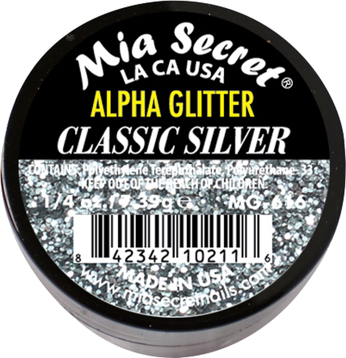 Goedkoopste Alpha & Dust Glitter Acrylpoeder Classic Silver