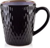 Affekdesign - Set de 4 mugs/tasses/tasses - 420 ml Zwart/gris