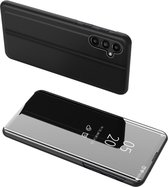 Mirror View Case - Geschikt voor Samsung Galaxy A14 Hoesje - Zwart