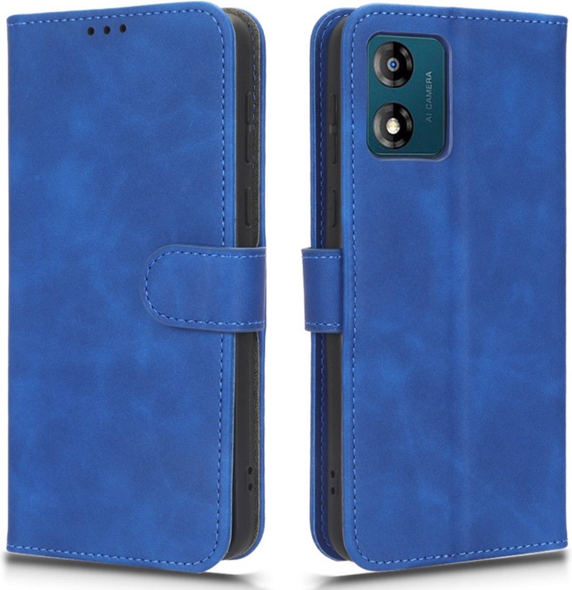Coverup Hoesje - Geschikt voor Motorola Moto E13 Hoesje - Coverup Book Case - Blauw