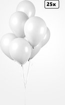 25x Ballon blanc 30cm - Festival party fête anniversaire pays thème air hélium