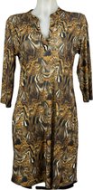 Angelle Milan – Travelkleding voor dames – Panter print Jurk – Ademend – Kreukherstellend – Duurzame jurk - In 5 maten - Maat XXL