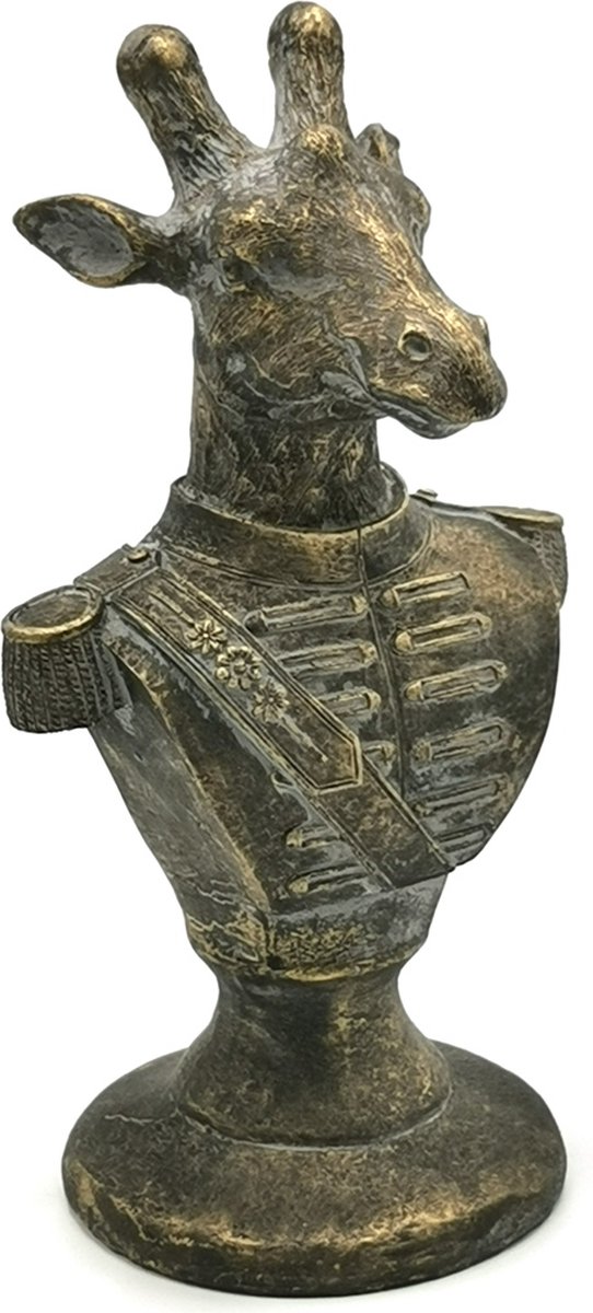 Decoratie Beeld Giraf 11*10*21 cm Goudkleurig Kunststof Decoratief Figuur Decoratieve Accessoires Woonaccessoires