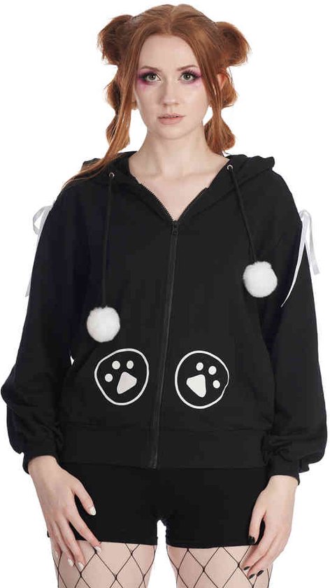 Banned Hoodie/trui -L- Fuzzyme Zwart