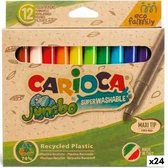 Set Viltstiften Carioca Jumbo Eco Family Multicolour 24 Onderdelen (24 Stuks)