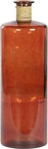 Vaas DKD Home Decor 25 x 25 x 75 cm Touw Terra cotta Gehard glas