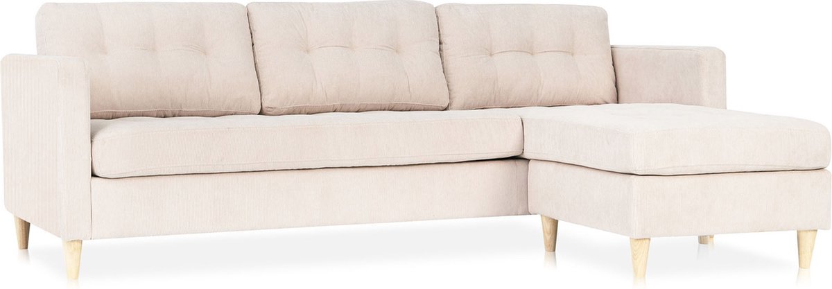 Mars bank AB1, chaise longue rechts of links gedraaid in fluweel zand .