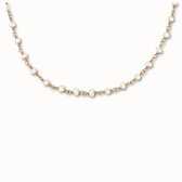 ByNouck Jewelry - Choker Ketting Parel Chain - Sieraden - Parels - Goudkleurig - Vrouwen Ketting