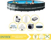 Intex Ultra XTR Frame Zwembad - Opzetzwembad - 610x122 cm - Inclusief Onderhoudspakket, Filterbollen en Warmtepomp CP