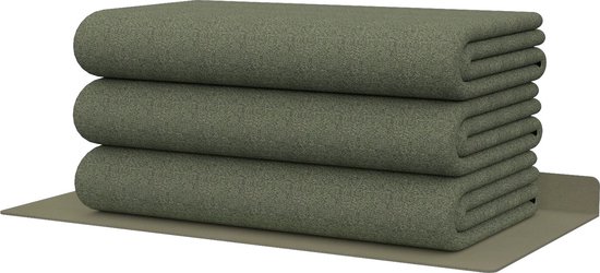Handdoek plankjes - set van 4 - Kleur Groen / handdoekrek badkamer - handdoekenplank