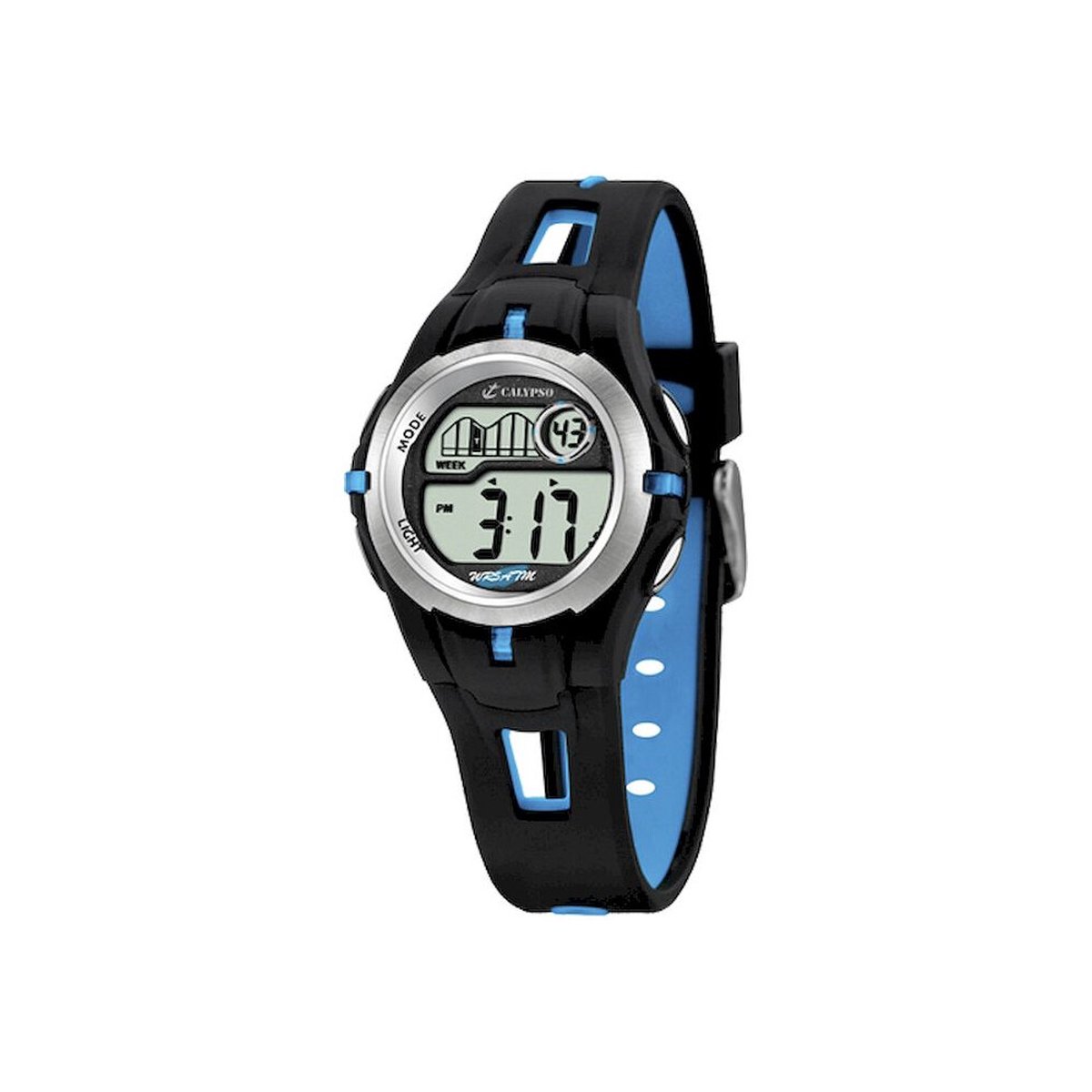 Calypso K5506/4 digitaal horloge 34 mm 100 meter zwart/ blauw
