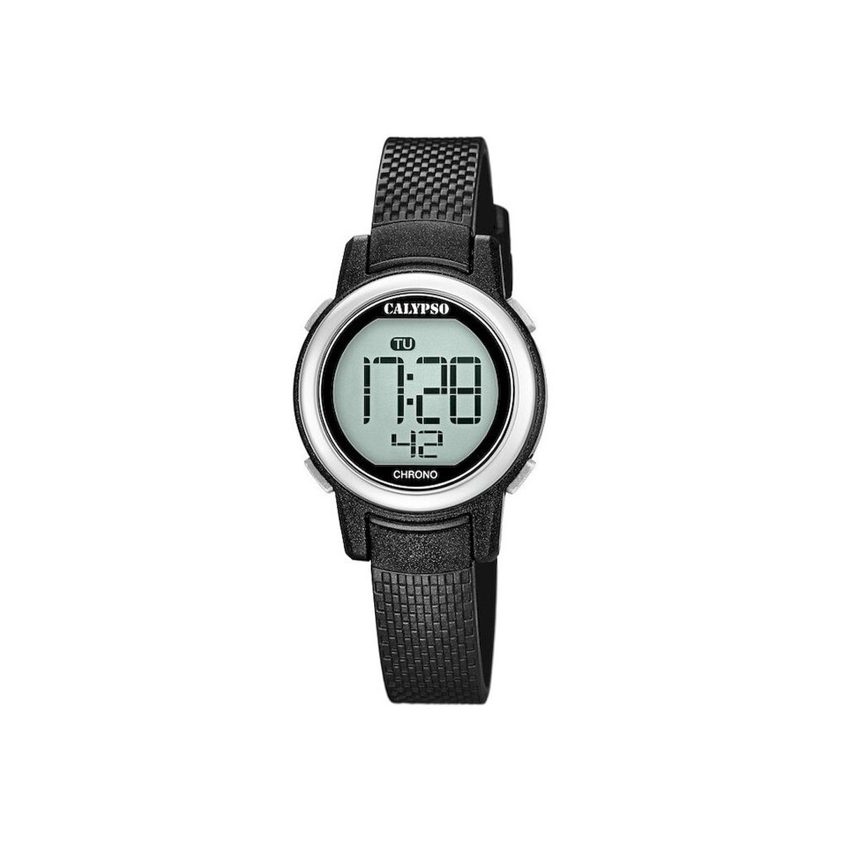 Calypso K5736-3 digitaal horloge 30 mm 100 meter zwart- zilver