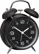 TFA 60.1025.01 - Wekker - Analoog - Stil uurwerk "Sweep" - Alarm - Metaal - Glas - Achtergrondverlichting - Zwart