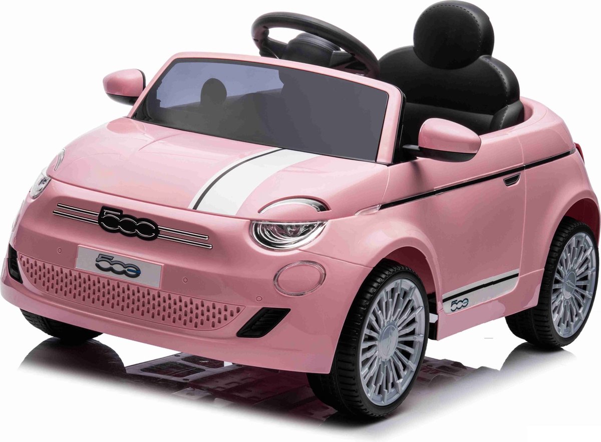 Fiat 500 Rose, véhicule électrique enfant télécommande parentale