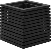 1 stuk(s) | Madrid Orizzontale Vierkant 40 - Zwart (40x40x40) | Plantenbakken voor buiten stevige plantenbak voor buiten | Kleur: | Vorm Vierkant