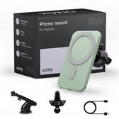 VOTIQ® MagSafe Support Voiture iPhone 13/12 Chargeur Sans Fil Série Mini/ Max / Pro Apple iPhone Phone - Vert